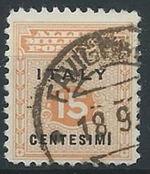 1943 OCCUPAZIONE ANGLO AMERICANA SICILIA USATO 15 CENT - ED593-2 - Anglo-american Occ.: Sicily