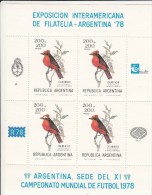 Argentina Nº 1123 Al 1127 En Hojas De Cuatro Series - Unused Stamps