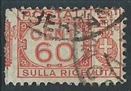 1927-32 REGNO USATO PACCHI POSTALI 60 CENT SEZIONE - ED594 - Paketmarken