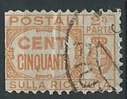 1927-32 REGNO USATO PACCHI POSTALI 50 CENT SEZIONE - ED594-2 - Paketmarken