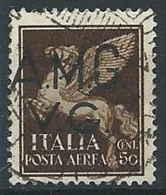 1945-47 TRIESTE AMG VG USATO POSTA AEREA 50 CENT - ED596-4 - Gebraucht