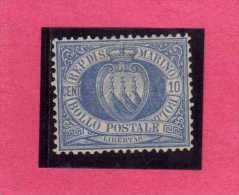 SAN MARINO 1877 1890 STEMMA COAT OF ARMS ARMOIRIES  CENT.10  MNH OTTIMA CENTRATURA SIGNED SIGLATO - Unused Stamps