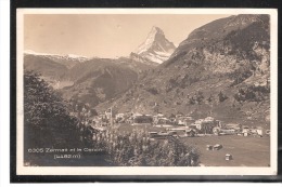 Switzerland  # 6305 Zermatt Et Le Cervin 4482M View 1928 Cover Real Photo Postcard Used Forwarded - Matt