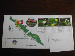 Croatia 2010 - Special Letter European Storks Villages Network (birds) + Flower Stamps - Storks & Long-legged Wading Birds
