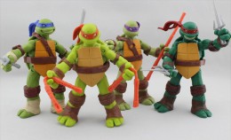 Teenage Mutant Ninja Turtles - Leonardo Michelangelo Donatello Raphael - Plastic Action Figure 4pcs Set - Le Tartarughe Ninja