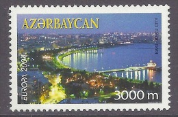 Azerbaijan 2004 Europa CEPT - Les Vacances, Holidays, View Of Bakou By Night, Vue Ville, Town, Landscapes MNH - Aserbaidschan