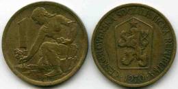 Tchécoslovaquie Czechoslovakia 1 Koruna 1970 KM 50 - Checoslovaquia