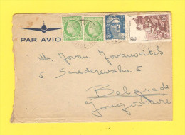 Old Letter - France, Airmail Cover - 1927-1959 Lettres & Documents