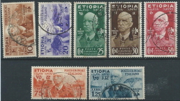 1936 ETIOPIA USATO EFFIGIE 7 VALORI - ED613 - Aethiopien