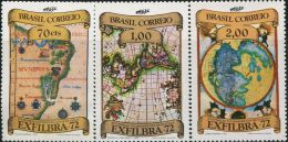 BX0842 Brazil 1972 Ancient Map 3v MNH - Neufs