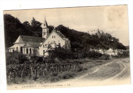 Cp , 41 , CHAUMONT , L'église Et Le Château , écrite - Other & Unclassified
