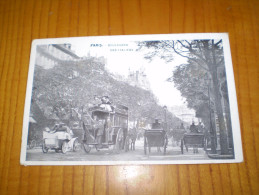 Autobus à Impériale, Calèches & Voiture Automobile, Boulevar Des Italiens à Paris - Taxis & Cabs