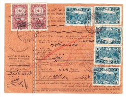 Mandat Carte 1923 De 8000 Pia. Trebizonde Pour Samsun Aff. 27 Pia. Mi# 628 + 740 Cachet D' Arrivée - Covers & Documents