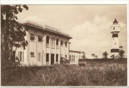 Carte Postale Ancienne Congo - Pointe Noire. Les Travaux Publics Et Le Phare - Pointe-Noire