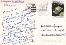 MONACO 1.90f POISSON Sur CARTE POSTALE MONACO - Covers & Documents