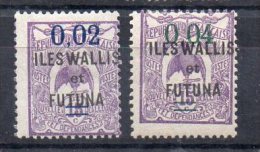 Wallis Et Futuna   N°27 Et 28 Neufs Charniere - Ongebruikt