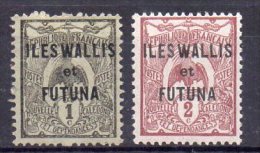 Wallis Et Futuna   N°1 (*) Et 2 *    Variétées  A étroit - Unused Stamps