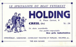 BUVARD PUBLICITAIRE VETEMENTS - HOLDING A CREIL - Textile & Vestimentaire