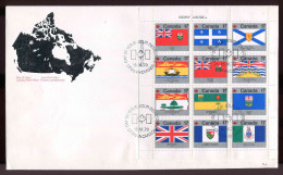 Canada  1er Jour -  Bloc N° 2 -  Insignes Des Provines Du Canada  . - 1981-1990