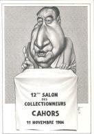 C.P  ILLUSTRATEUR ..  VEYRI  BERNARD.. CAHORS  12° SALON Des Collectionneurs ..1986.Maurice FAURE..TBE..SCAN. - Veyri, Bernard