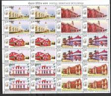 INDIA, 2010 , Postal Heritage Buildings Of India, Sheetlet,  MNH, (**) - Neufs