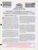 G)1993 MEXICO, AMEXFIL MAGAZINE, SPECIALIZED IN MEXICAN STAMPS, YEAR 11 VOL. 11-JUL-AUG- 1993-NUM. 61, XF - Español