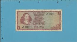 South Africa - 1 RAND - ( 1975 ) - Pick 116.b - Sign. 5 - Watermark: J. Van Riebeek - 2 Scans - Sudafrica