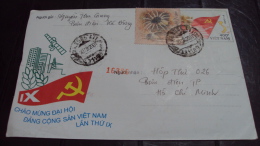 Vietnam Used Postal Stationary Cover With Viet Nam Map In Imprint Stamp & Mushroom - Viêt-Nam