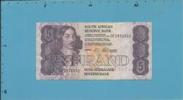 South Africa - 5 RAND - ( 1990 - 94 ) - Pick 119.e - Sign. 7 - Watermark: Jan Van Riebeek - 2 Scans - Afrique Du Sud