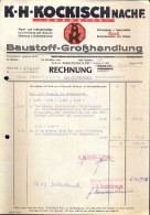 Faktuur Facture Rechnung - K.H. Kockisch - Baustoff -  Karl Marx Stadt - ( Chemnitz ) 1956 - Sonstige & Ohne Zuordnung