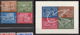 ROMANIA 1962   SET + SHEET   MNH   SPACE - Unused Stamps