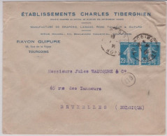 1922 - ENVELOPPE COMMERCIALE ( ETABLISSEMENTS CHARLES TIBERGHIEN ) De TOURCOING ( NORD ) - 1906-38 Sower - Cameo