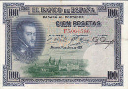 100 PTS  ALFONSO XIII CIRCULADO 2ª REPUBLICA  1925 - 100 Peseten