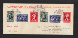 Commemorative Flight NY Centenary Philatelic Exhibition 1947 - Lettres & Documents