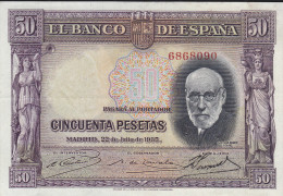 50 PTS  2ª REPUBLICA  1935 - 50 Peseten