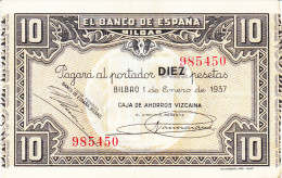 10 PTS  BILBAO  1937 - 10 Pesetas