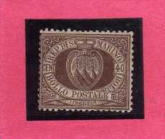 SAN MARINO 1892 - 1894 STEMMA COAT OF ARMS ARMOIRIES CENT.40 MNH BEN CENTRATO - Neufs