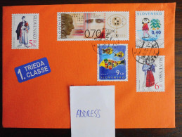 Slovakia 2009 - Letter - Postage Stamp Day: Louis Braille (1809 - 1852) + Christmas + Fish + Traditional Clothing - Cartas & Documentos