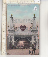 PO6277C# NEW YORK - CONEY ISLAND - ENTRANCE LUNA PARK - Acquerellata  No VG - Parchi & Giardini