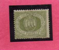 SAN MARINO 1892 - 1894 STEMMA COAT OF ARMS ARMOIRIES CENT.45 DISCRETA CENTRAURA MNH - Neufs