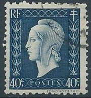 1944-45 FRANCIA USATO MARIANNA DI DULAC 40 CENT - EDF167 - 1944-45 Maríanne De Dulac