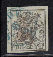 Hanover Used Scott #2 1g Coat Of Arms,  G Black On Grey Green - Hanover