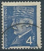 1941-42 FRANCIA USATO MARESCIALLO PETAIN 4 F - EDF171-2 - 1941-42 Pétain