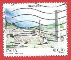 ITALIA REPUBBLICA USATO - 2013 - Patrimonio Artistico Culturale Italiano - Alba Fucens - € 0,70 - S. ---- - 2011-20: Used