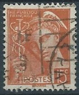 1938-41 FRANCIA USATO MERCURIO 15 CENT - ED179-4 - 1938-42 Mercure