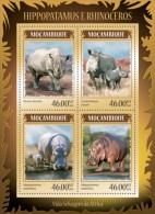 Mozambique. 2014 Hippopotamus And Rhinoceros. (219a) - Rhinoceros