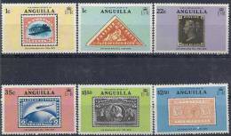 1979 ANGUILLA 316-21** Rowland Hill, Timbre Sur Timbre, Black Penny - Anguilla (1968-...)