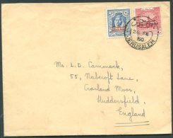 PALESTINE TRANSJORDANIA TO GREAT BRITAIN Cover Jerusalem Cancellation 1950 - Palästina