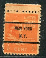 USA - Préoblitéré - Precancel - NEW-YORK - NEW-YORK - Vorausentwertungen