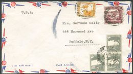 PALESTINE TO USA Old Air Mail Cover VF - Palästina
